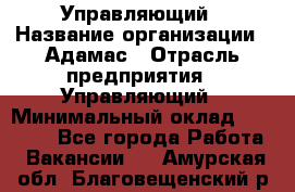 Управляющий › Название организации ­ Адамас › Отрасль предприятия ­ Управляющий › Минимальный оклад ­ 40 000 - Все города Работа » Вакансии   . Амурская обл.,Благовещенский р-н